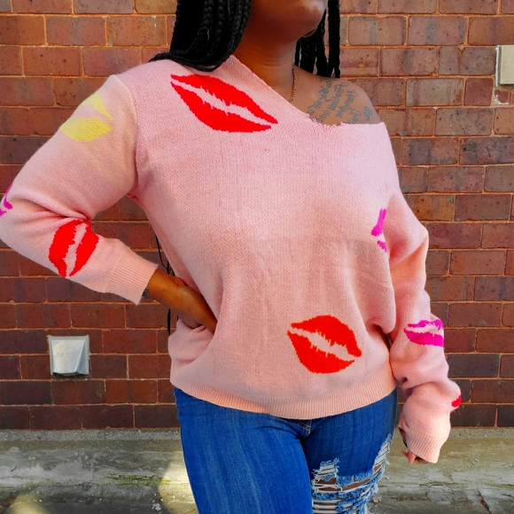 Plus Size Valentine's  Cashmere Sweater - Picture 1 of 2